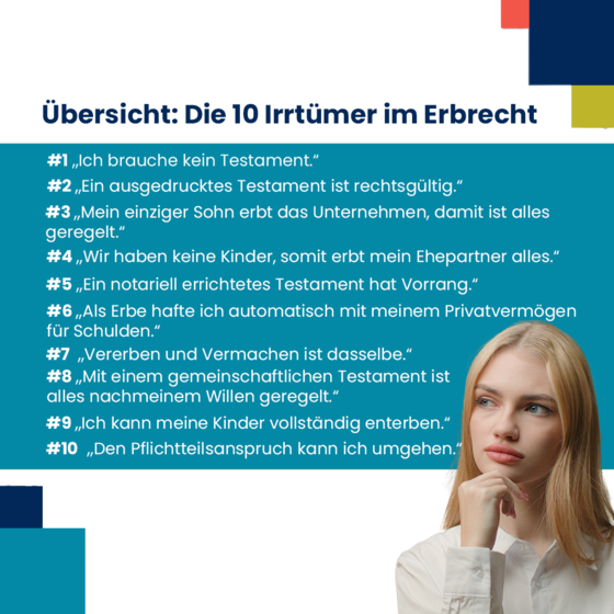 Die 10 größten Irrtümer im Erbrecht – Alle Artikel auf einen Blick